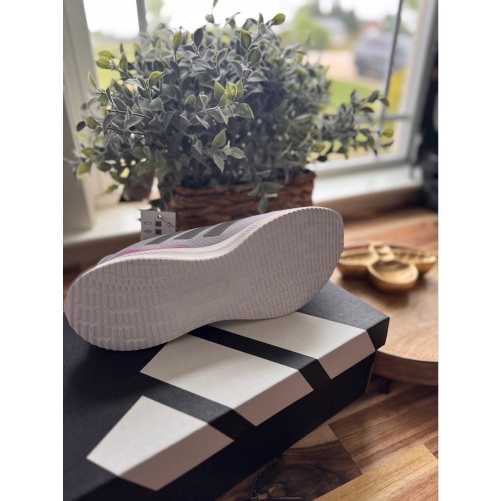 Women's Adidas Runfalcon 5 W Running Shoes Size 8 White/Pink - Picture 3 of 4